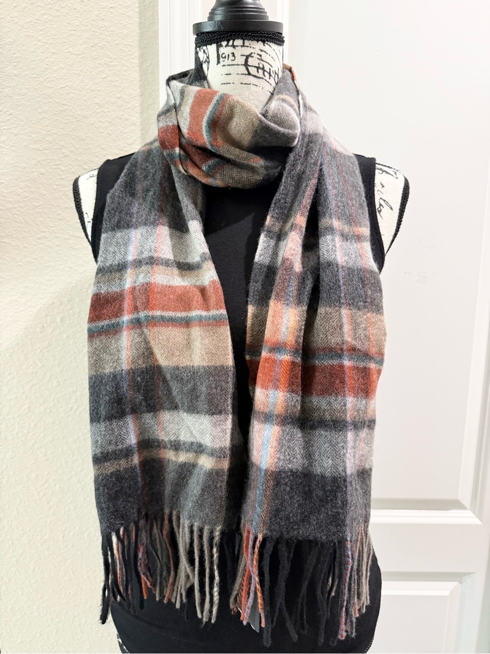 Fraas 100% Cashmere Plaid Scarf